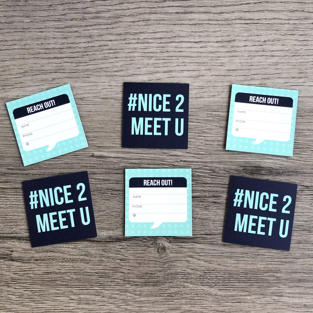 Nice 2 Meet U Contact Cards