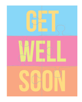 Get Well Soon Puzzle Card (set of 6)